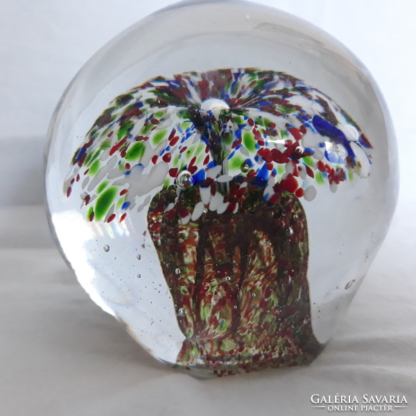 Antique blown glass leaf weight - collectible piece