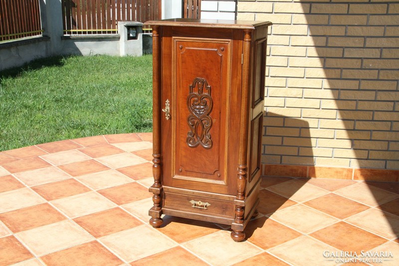 Old German antique columned chest of drawers, cabinet 4