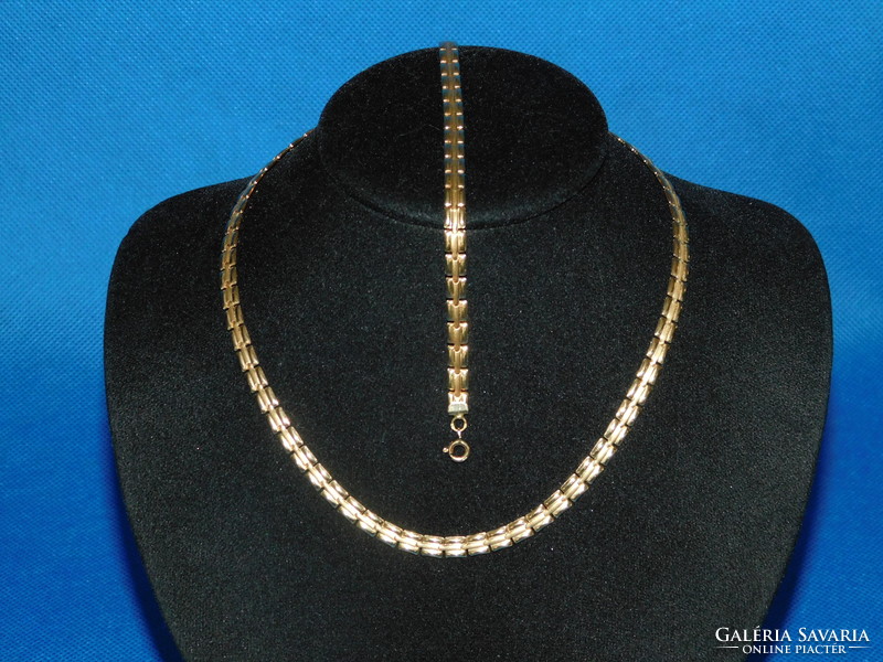 Gold 14k Women's Necklace + Bracelet 15.6 Gr