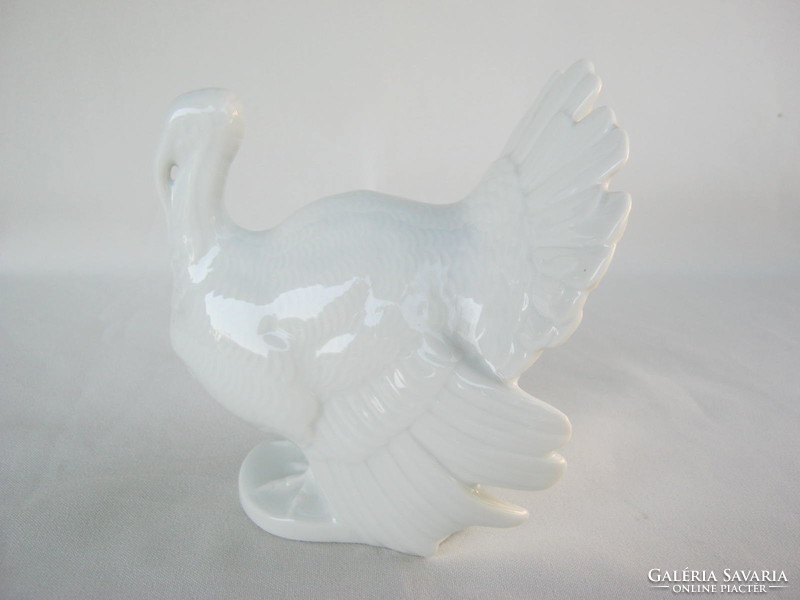 Retro ... Herend white porcelain turkey