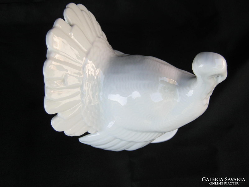 Retro ... Herend white porcelain turkey