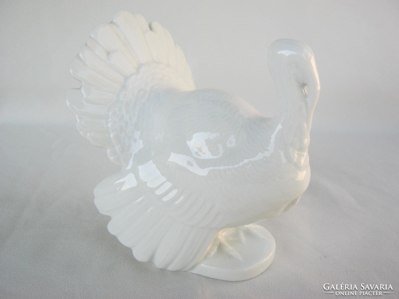 Retro ... Herend white porcelain turkey