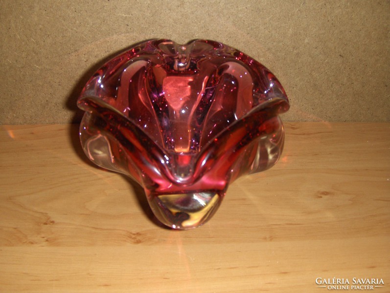Czech thick glass bowl decorative object 1.47 kg (14/d)