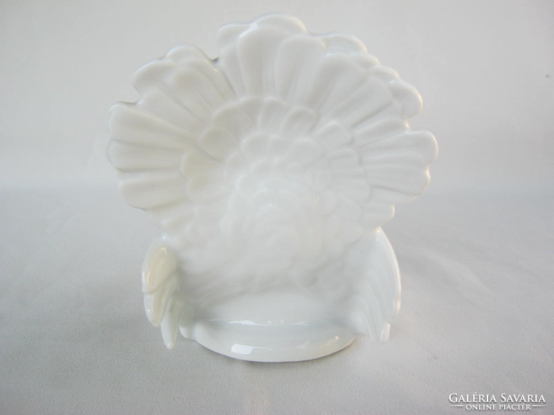 Retro ... Herend white porcelain turkey