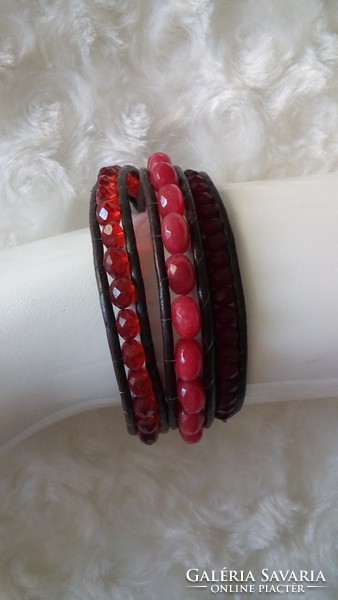 2 In 1 red pearl bracelet or necklace