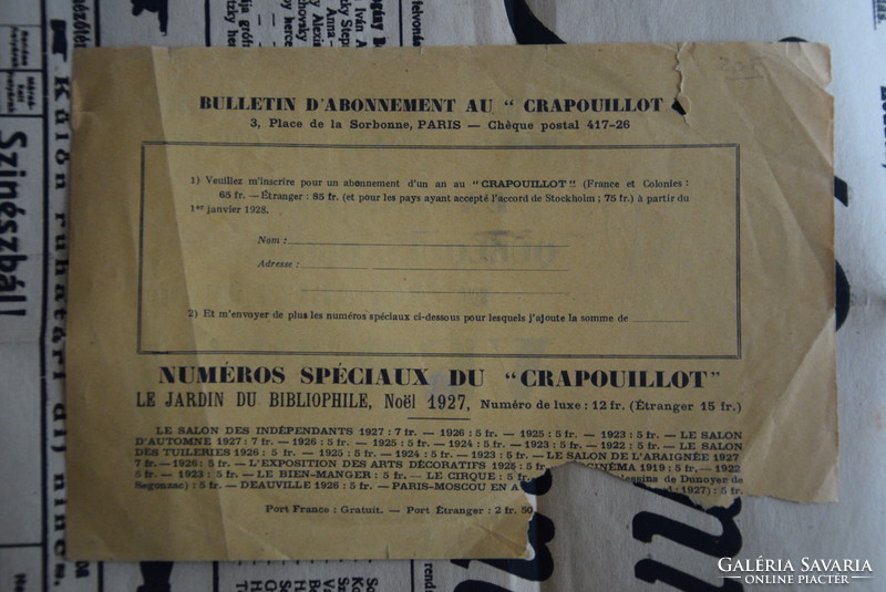 Vértes Marcell (sérült) kiállításmegnyitó litográfia 1928-ból, RITKASÁG