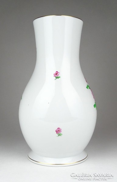 1F622 Nagyméretű virág mintás Herendi porcelán váza 25 cm
