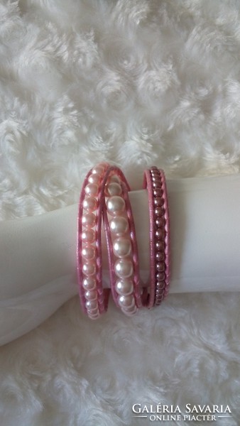 2 In 1 pink pearl bracelet or necklace
