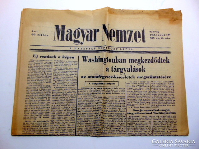 1963 január 23  /  Magyar Nemzet  /  50 éves lettem :-) Ssz.:  19277