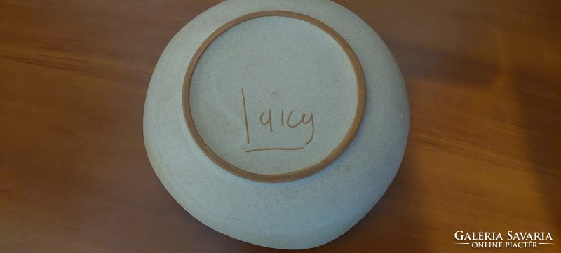Signed ceramic ashtray