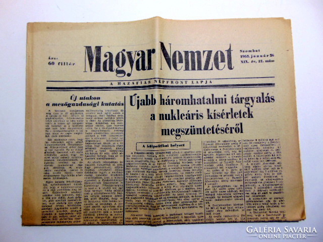 1963 január 26  /  Magyar Nemzet  /  50 éves lettem :-) Ssz.:  19280
