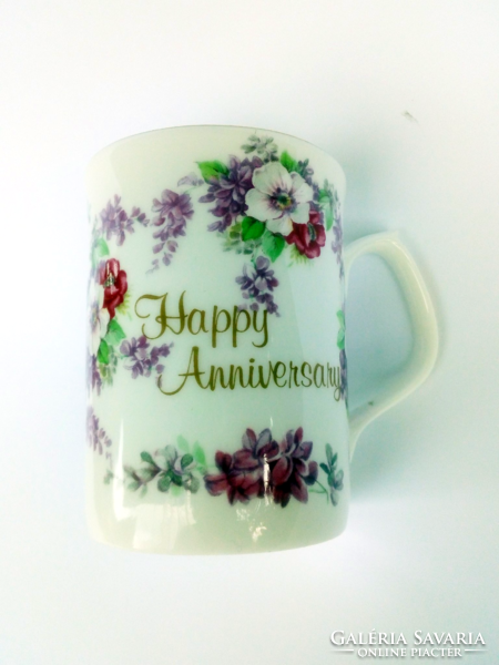 Violet English cup, mug, commemorative mug for an anniversary