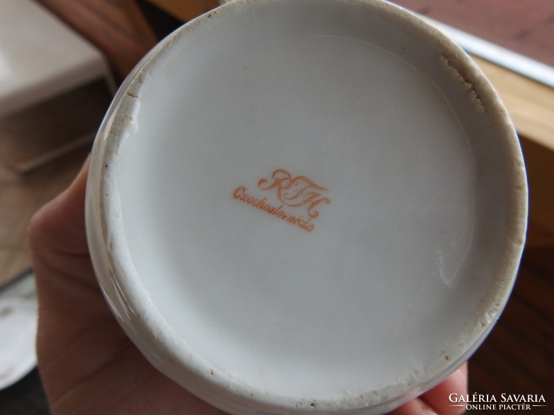 Régi jelzett német porcelán mély tál - levesestál