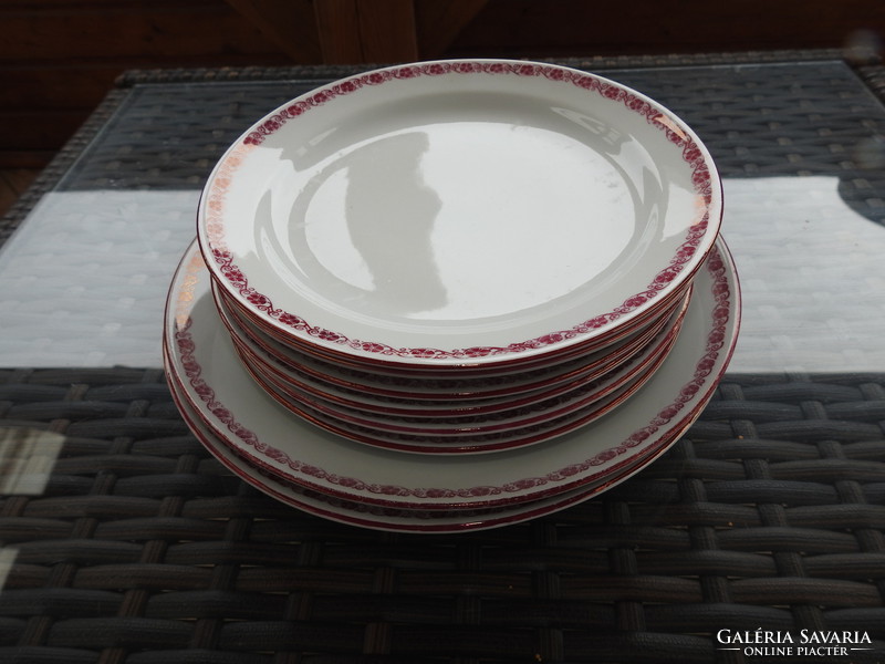 Zsolnay cake plate set with two serving plates - cake plate