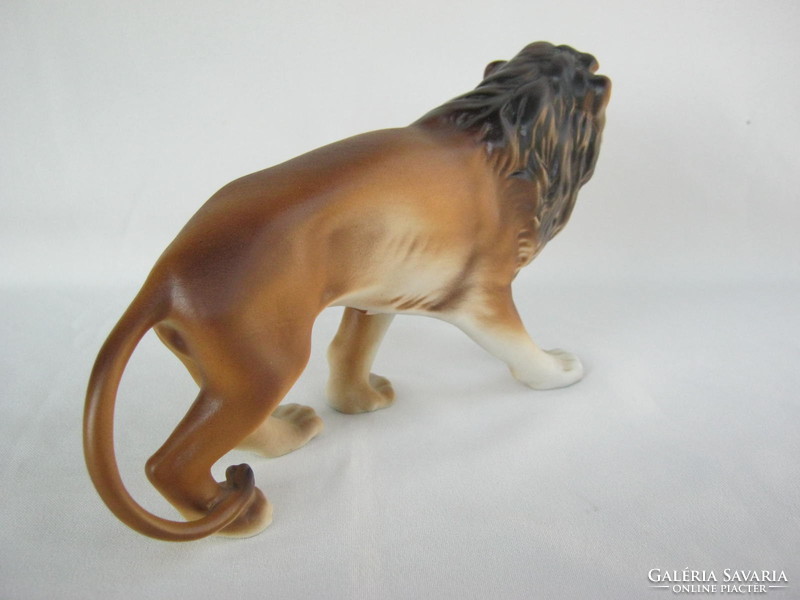 Retro ... Royal dux biscuit porcelain lion