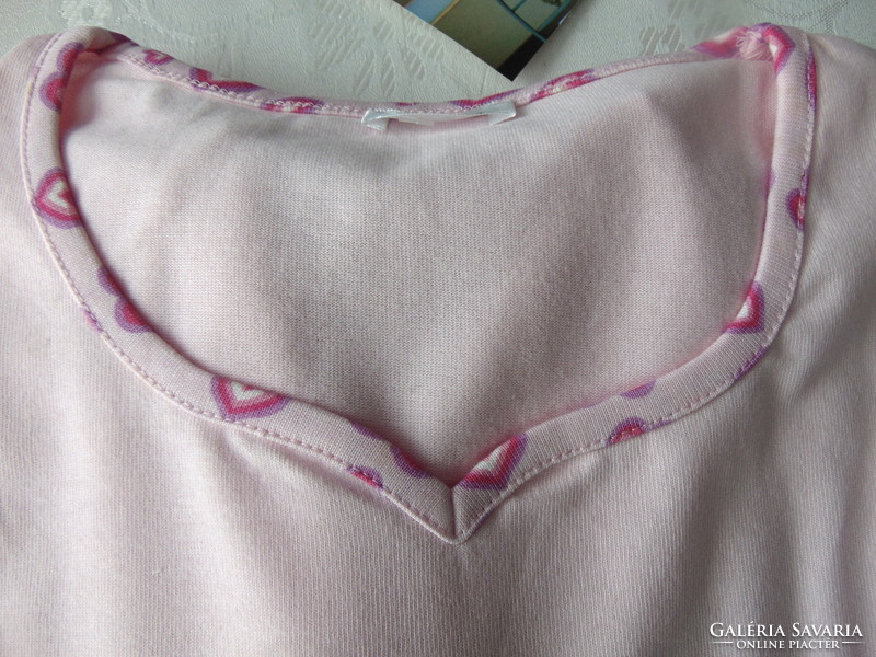 100 % pamut női pizsama S méret rózsaszín szivecskés