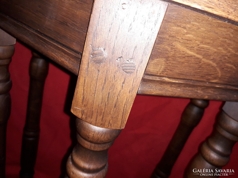Antik fa faragott konzol asztal kegytárgy tartó posztamens szobor tartó
