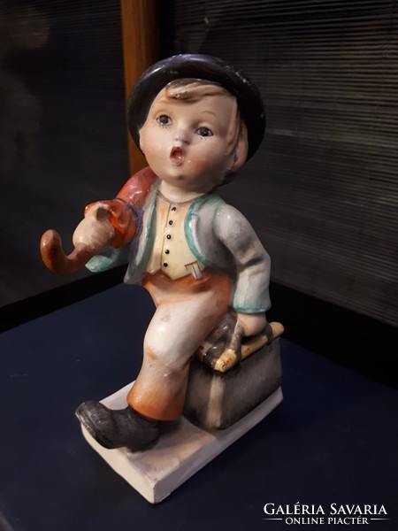 Goebel porcelain, little boy with umbrella