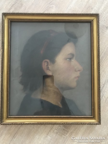 Tumó Máté női portré festmény 1894