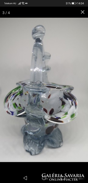 Muranoi üveg kosár