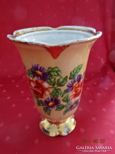 Pataky Piri által festett antik porcelán váza, magassága 20 cm. Vanneki!