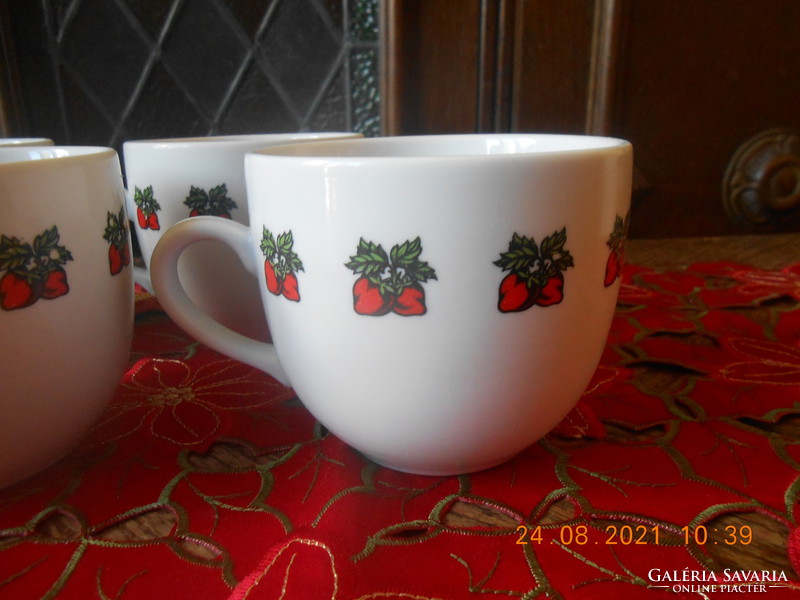 Zsolnay porcelain mug with strawberry pattern