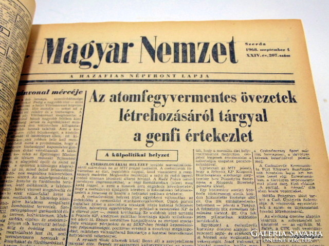 1968 szeptember 4  /  Magyar Nemzet  /  1968-as újság Születésnapra! Ssz.:  19582