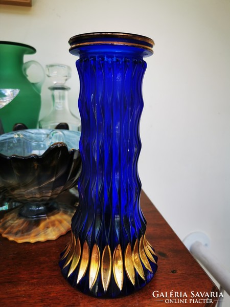 Walther&sohne cobalt blue glass vase