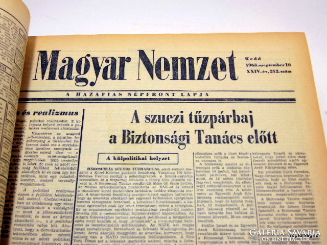 1968 szeptember 10  /  Magyar Nemzet  /  1968-as újság Születésnapra! Ssz.:  19587