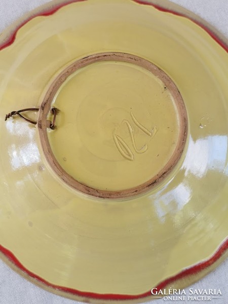 Retro handicraft bowl, plate, 27.5 cm