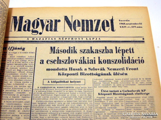 1968 szeptember 18  /  Magyar Nemzet  /  1968-as újság Születésnapra! Ssz.:  19593