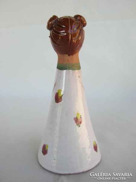 Retro ... Ceramic nipple figurine little girl with candlestick