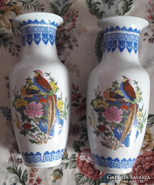 2pcs bird porcelain vase