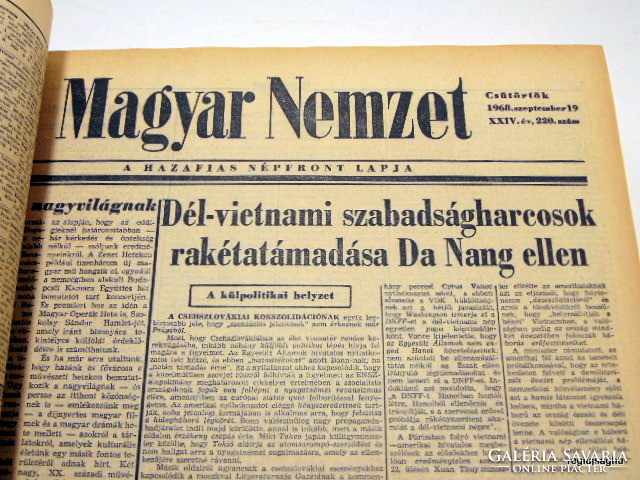 1968 szeptember 19  /  Magyar Nemzet  /  1968-as újság Születésnapra! Ssz.:  19594