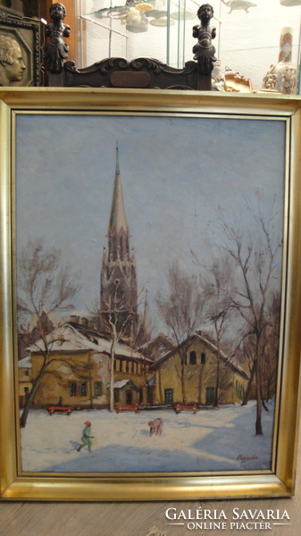 József Pázmán (1910-1991) winter view