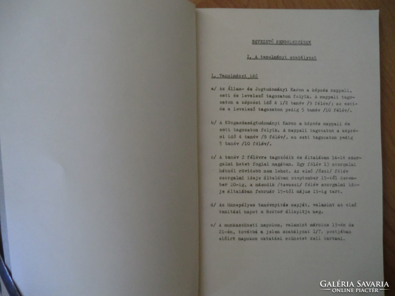 Pécsi Tudományegyetem tanulmányi és vizsgaszabályzata 1977