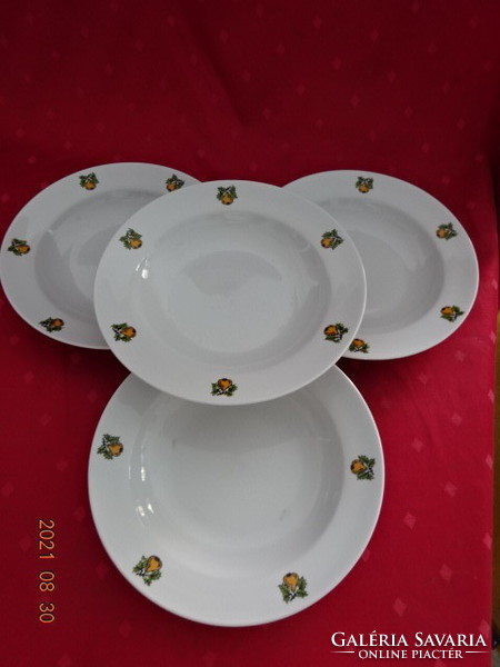 Zsolnay porcelain deep plate, pear pattern, diameter 22.5 cm. He has!