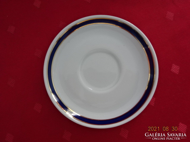 Alföldi porcelán kávéscsésze alátét, 5 mm kék csíkkal, átmérője 11,7 cm. Vanneki!