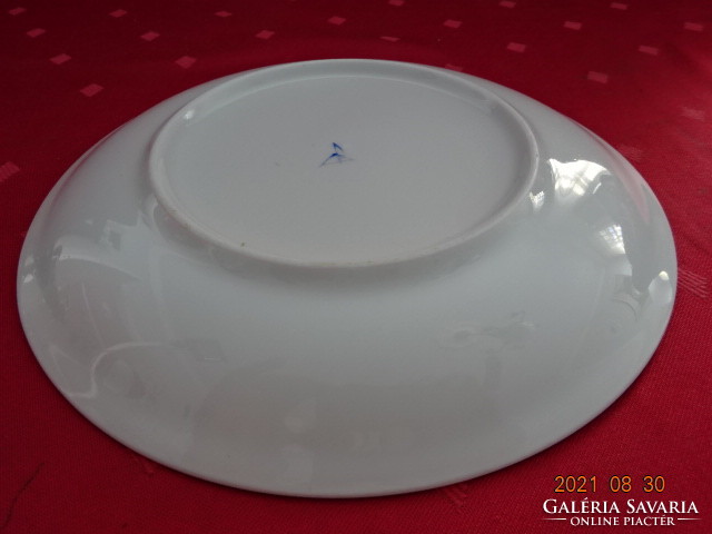 Alföldi porcelain small plate, diameter 19 cm, with a red stripe on the edge. There are some!