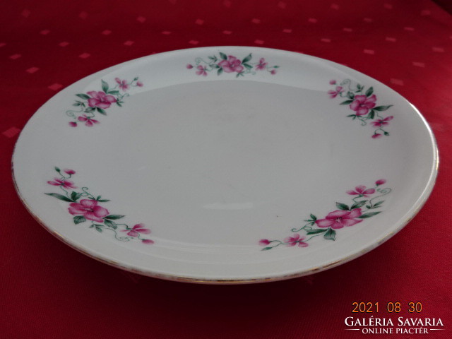 Alföldi porcelain small plate, diameter 19 cm, pink flowers. He has! Jokai.