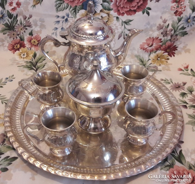Indian silvered coffee set