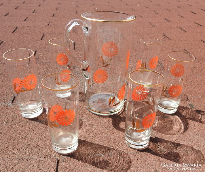 Retro jug with glasses - water / drink set