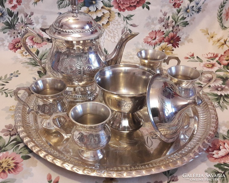 Indian silvered coffee set