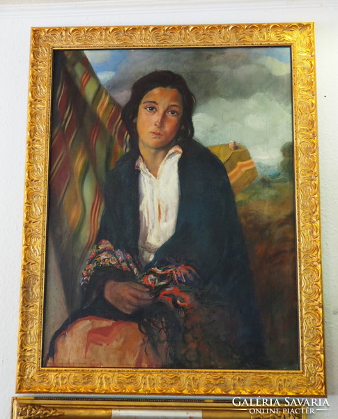 Unknown painter: girl in Mexican costume