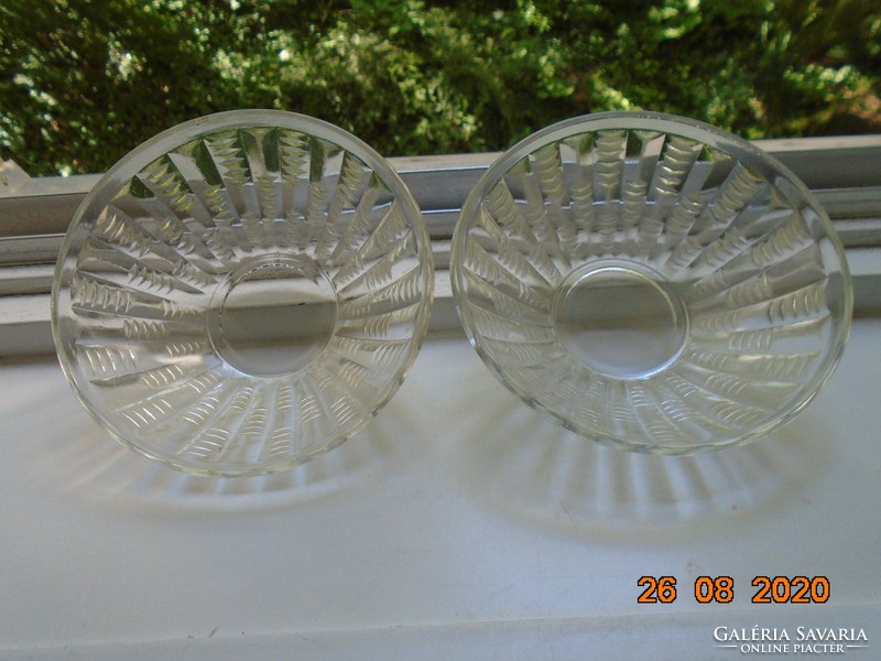 Embossed antique compote bowl 2 pcs