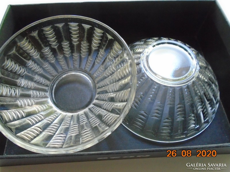 Embossed antique compote bowl 2 pcs