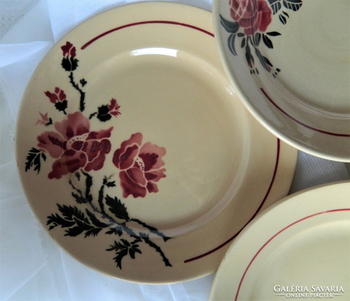 Fb badonviller French faience plate 4 pieces from the 1940s