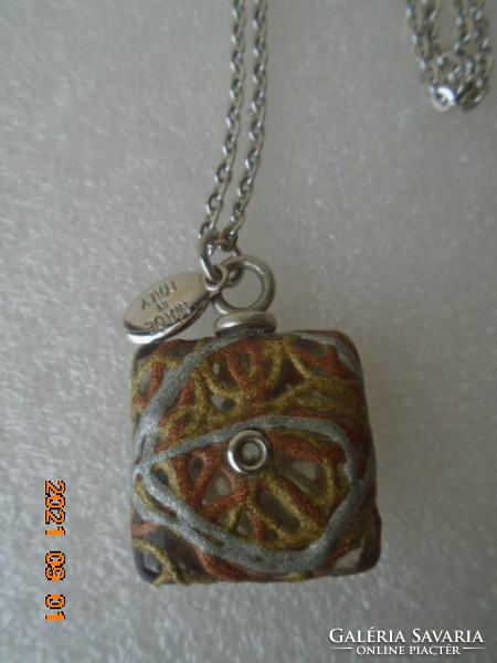 Dreamy, larger Italian Venetian glass pendant, new, unused, approx. 3 x 3 cm, marked, 700 ft by post