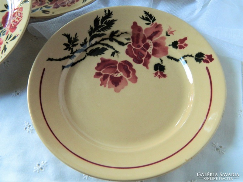 FB Badonviller francia fajansz tányér 4 db,1940-es évekből