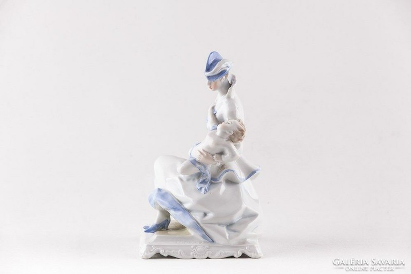 HERENDI, AZ ŐSZ ALLEGÓRIÁJA KÉZZEL FESTETT PORCELÁN FIGURA, HIBÁTLAN! (P153)